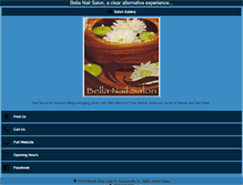 Tablet Screenshot of bellanailsalon.net